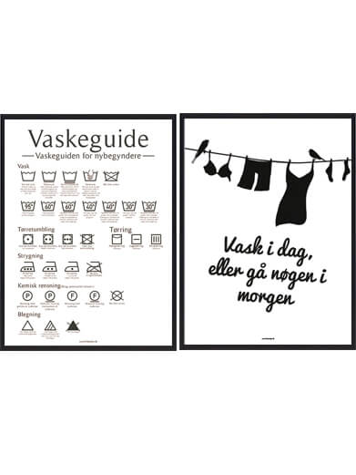 Vaskeguide Og  Apos Vask   Dag Apos  Plakatsæt
