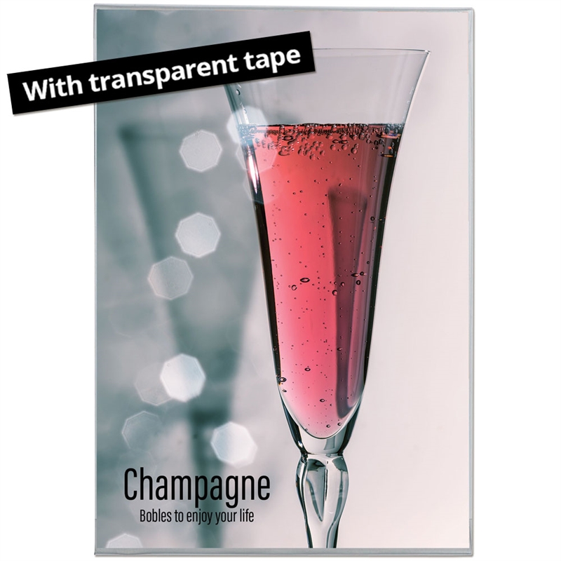 -lomme Akrylholder  Vertikal  A4  Med Transparent  Tape