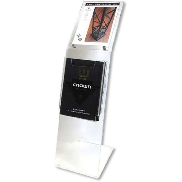 Akryl Infostander Med Brochureholder Vertikal A4 21x29 Cm