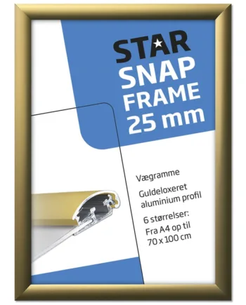 Alu Klapramme Mat Guld  25 Mm Profil