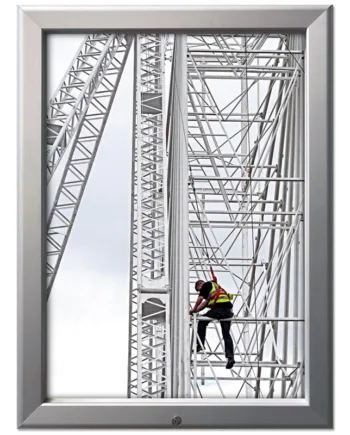 Alu Klapramme Med Lås  Sølv  32 Mm Profil  70   100 Cm