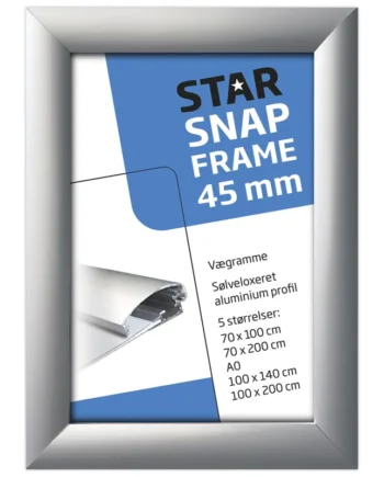 Alu Klapramme  Sølv  45 Mm Profil