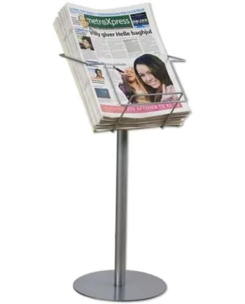 Avisholder   Wire  Sølv  Tabloid   28     40 Cm