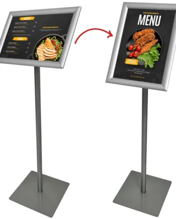 Basic Infostand  Alu Sølv  Med A3 Klapramme