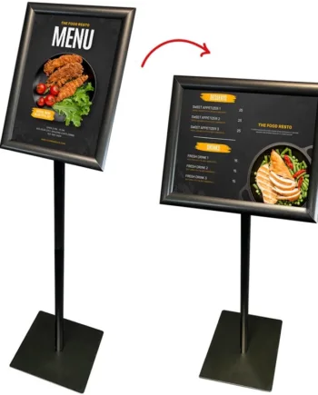 Basic Infostand  Sort  Med A4 Klapramme