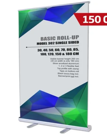 Basic Roll-up Kassette  Enkeltsidet  Alu Sølv  150 Cm