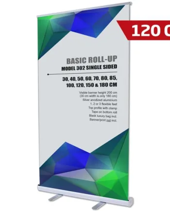 Basic Roll-up Kassette  Enkeltsidet  Alu Sølv  120 Cm