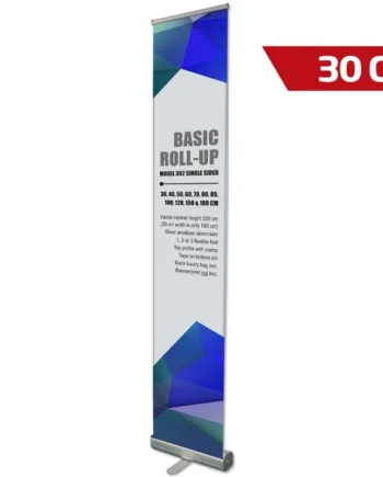 Basic Roll-up Kassette  Enkeltsidet  Alu Sølv  30 Cm