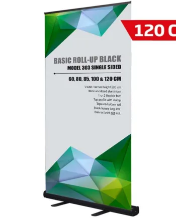 Basic Roll-up Kassette  Enkeltsidet  Sort  120 Cm