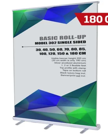 Basic Roll-up Kassette  Enkeltsidet  Alu Sølv  180 Cm