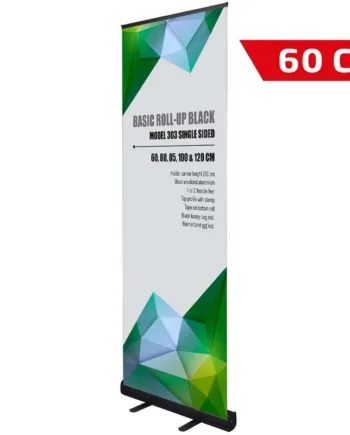 Basic Roll-up Kassette  Sort  Enkeltsidet  60 Cm