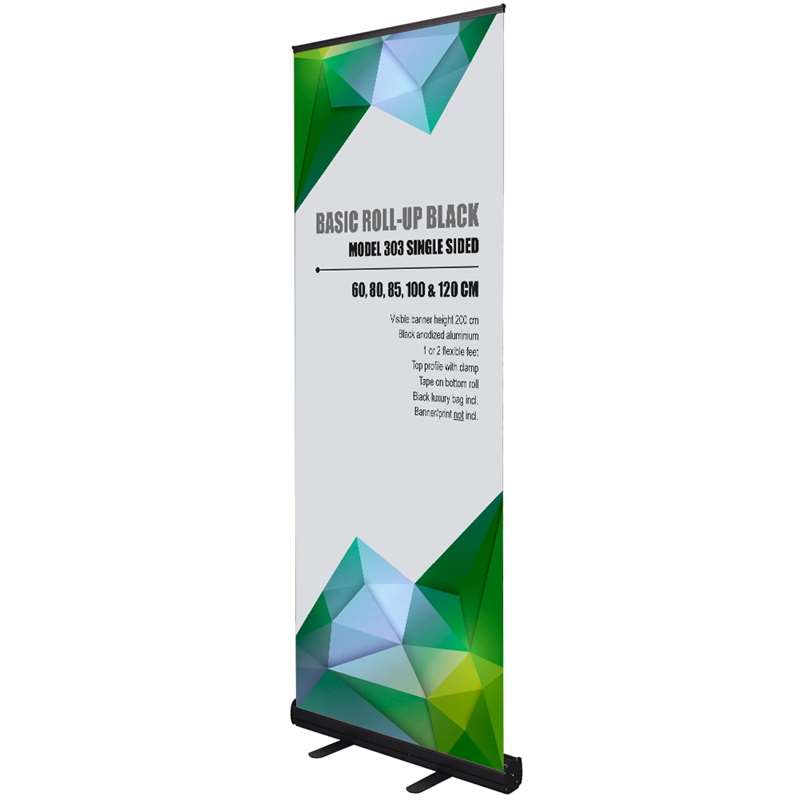 Basic Roll-up Kassette Sort Enkeltsidet