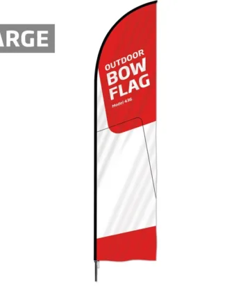 Beachflag  Outdoor Bow Flag  Sort Stang  Large  Inkl  Flag