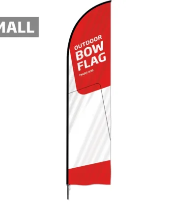 Beachflag  Outdoor Bow Flag  Sort Stang  Small  Inkl  Flag