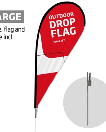 Beachflag  Outdoor Drop Flag  Large Inkl  Flag Og Spike Flag Base