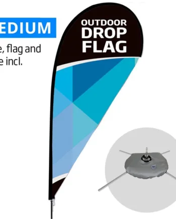 Beachflag  Outdoor Drop Flag  Medium Inkl  Flag Og Cross Flag Base