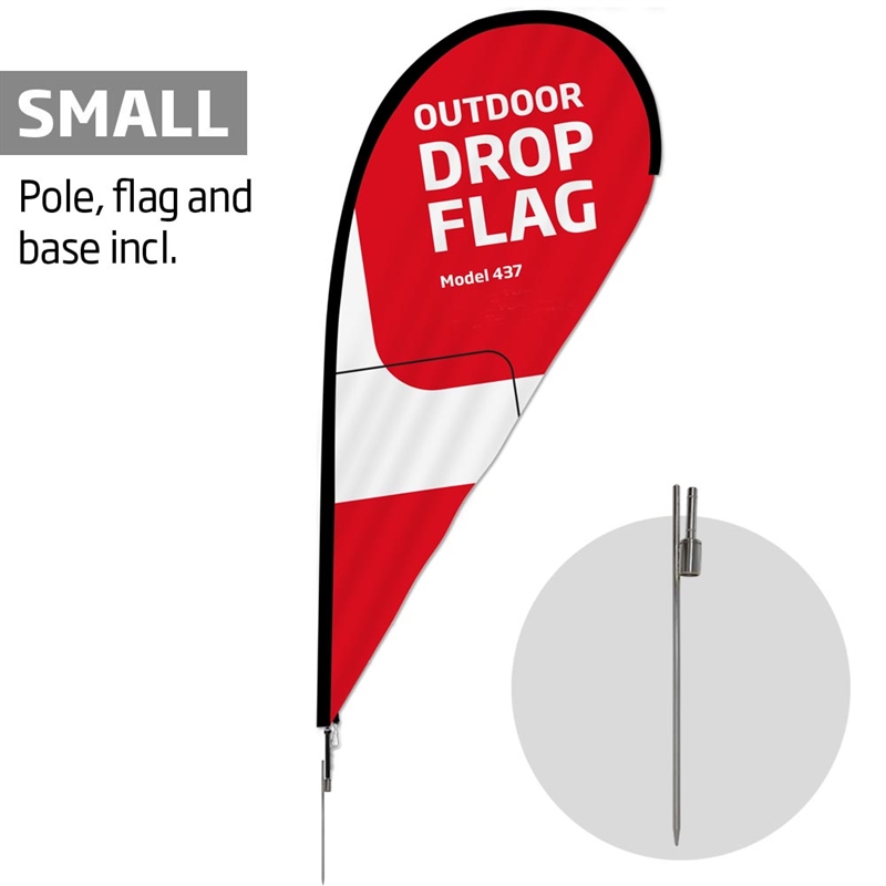 Beachflag Outdoor Drop Flag Small Inkl Flag Og Jordspyd