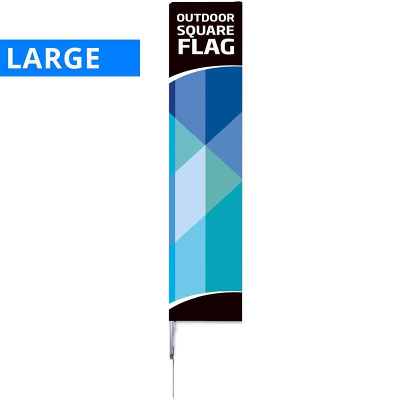 Beachflag Outdoor Square Flag Large Inkl Stang Flag Og Spike-fod