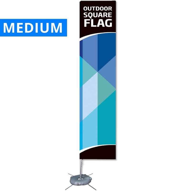 Beachflag Outdoor Square Flag Medium Inkl Stang Flag Og Cross-fod