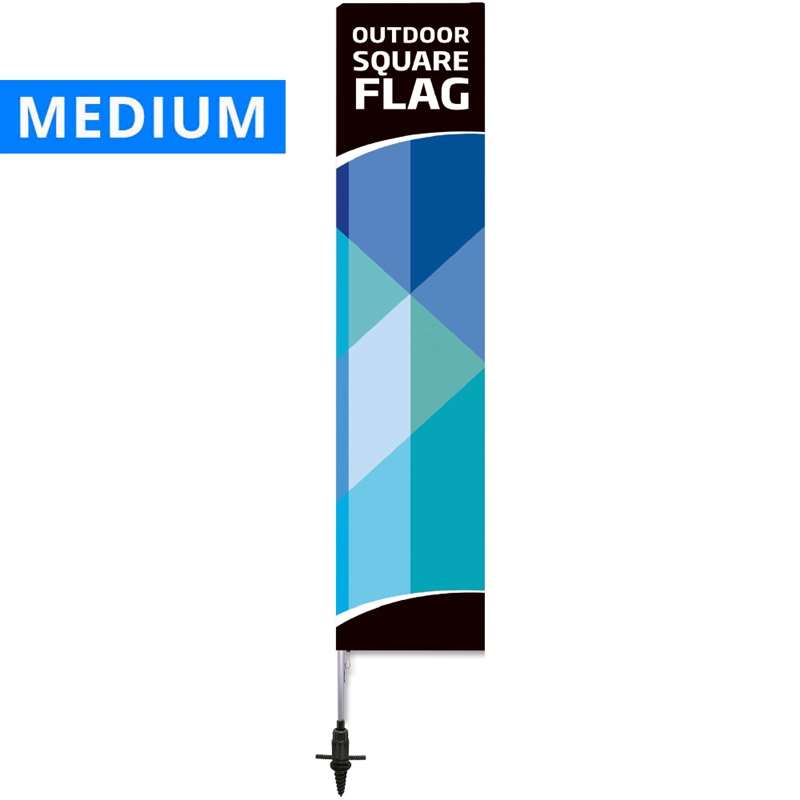 Beachflag Outdoor Square Flag Medium Inkl Stang Flag Og Screw-fod