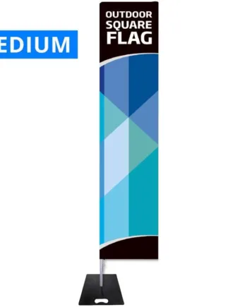 Beachflag  Outdoor Square Flag  Medium  Inkl  Stang  Flag Og Sort  Flad Fod