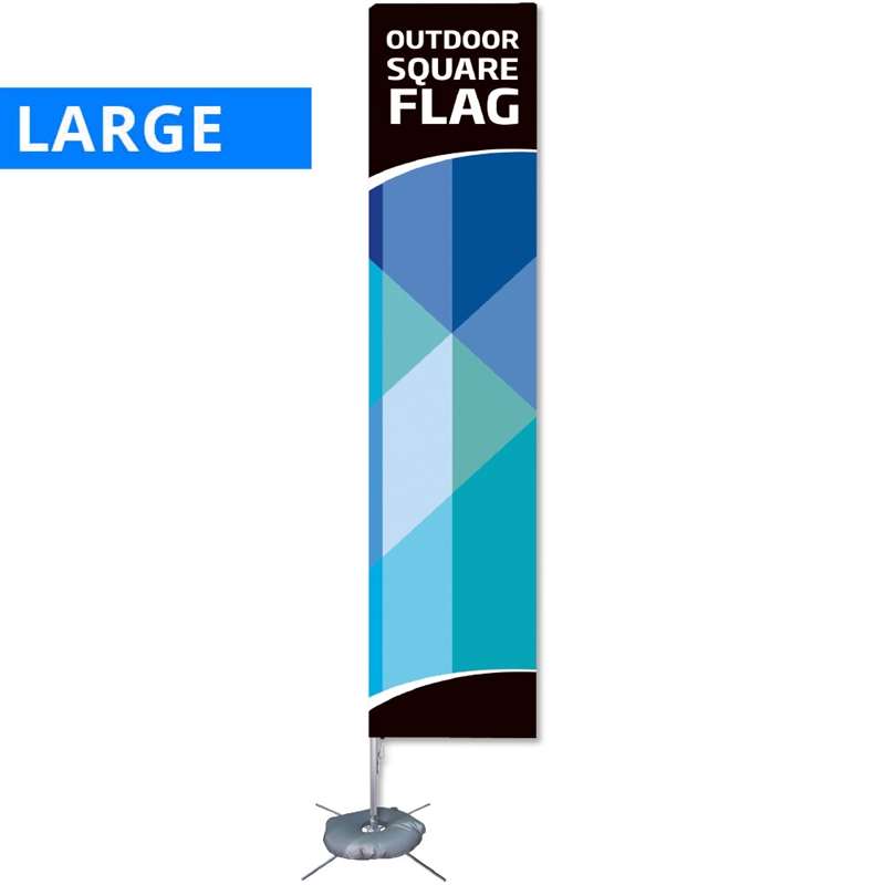 Beachflag Outdoor Square Large Inkl Stang Flag Og Krydsfod
