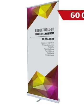 Budget Roll-up  Enkeltsidet  Alu Sølv  60 Cm