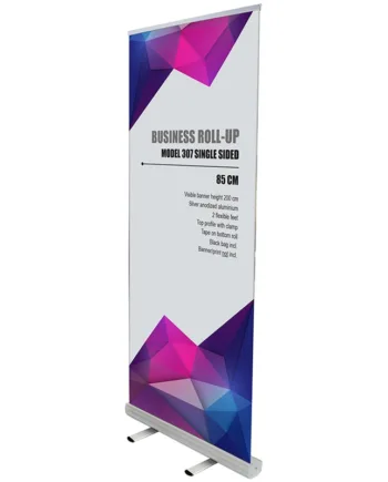 Business Roll-up Kassette  Enkeltsidet  85 Cm  Alu Sølv  Inkl  Taske