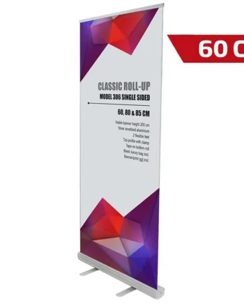 Classic Roll-up  Enkeltsidet  Alu Sølv  60 Cm  Inkl  Taske Og Bannerprint