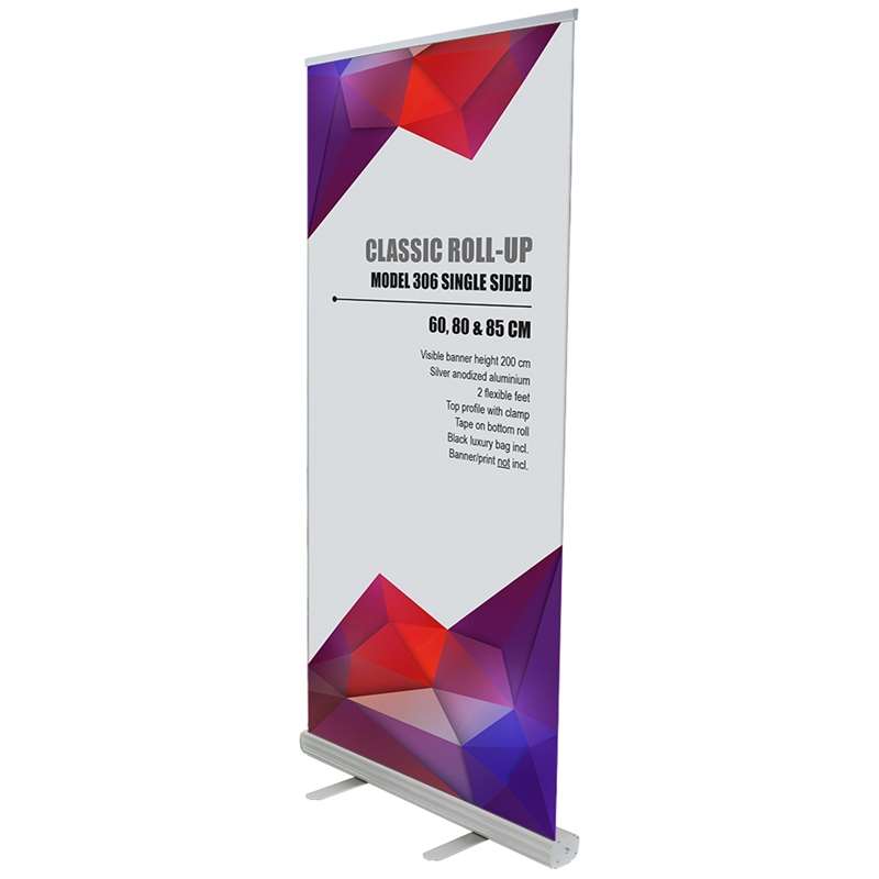 Classic Roll-up Sølv Enkeltsidet Inkl Banner Og Print