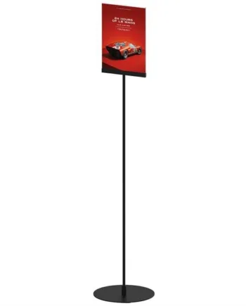 Design Stand  Sort  Med Vertikal Akrylholder  A4