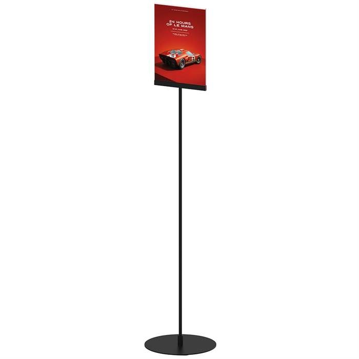 Design Stand Sort Med Vertikal Akrylholder A4