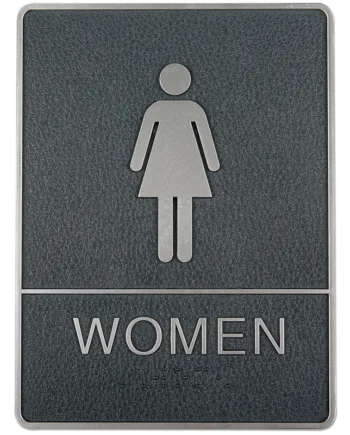 Dørskilt Med Ikon Tekst Blindeskrift Woman