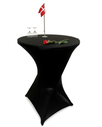Elastisk  Sort Dug Til Folding Table Eventbord    80 Cm