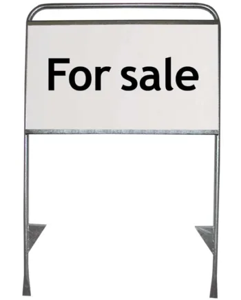 Estate Sign    Mæglerskilt  Med Plade Og Print På   Side