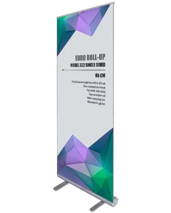 Euro Roll-up Kassette  Enkeltsidet  Alu Sølv  85 Cm