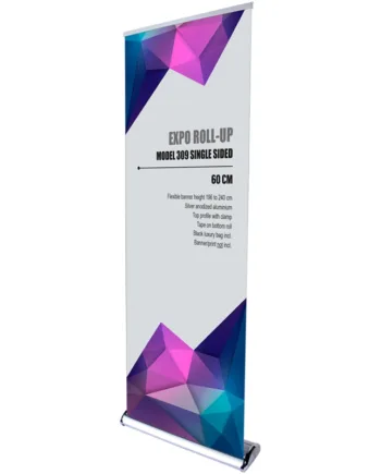 Expo Roll-up Kassette  Sølv  Enkeltsidet  60 Cm
