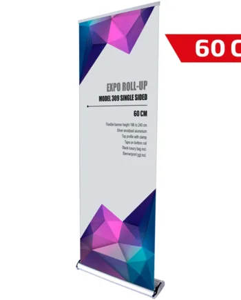 Expo Roll-up  Sølv  Enkeltsidet  60   240 Cm
