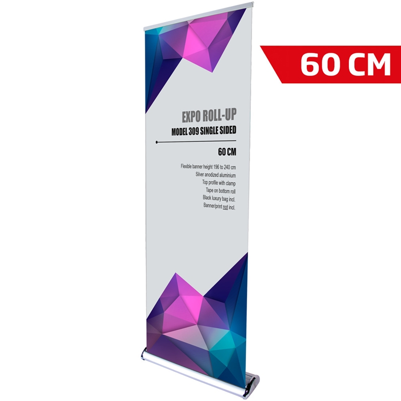 Expo Roll-up Sølv Enkeltsidet 60 240 Cm