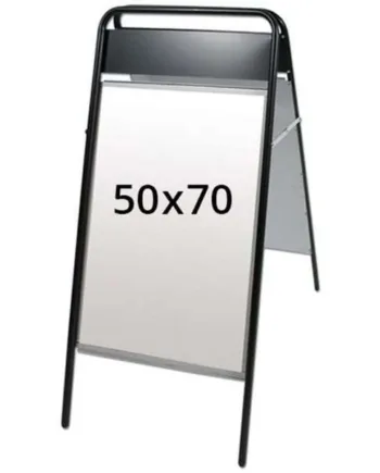 Expo Sign Gadeskilt Med Logoplade  50   70 Cm  Sort
