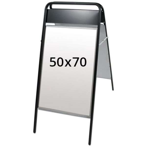 Expo Sign Gadeskilt Med Logoplade 50 70 Cm Sort