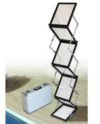 Flex Brochurestander  Sort      A4