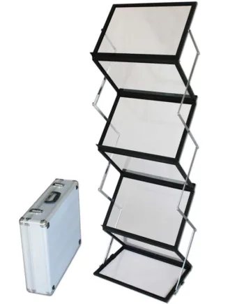 Flex Brochurestander  Sort      A3
