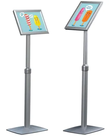 Flex Infostander  Justerbar  Sølv
