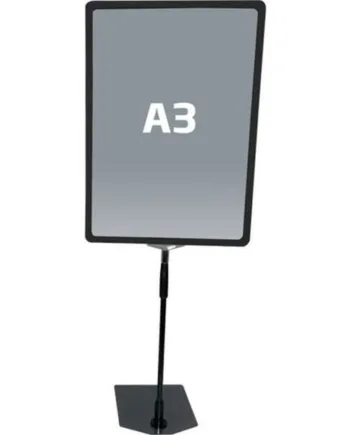 Flex Plastprisramme Infostander Med Fod A3 Sort