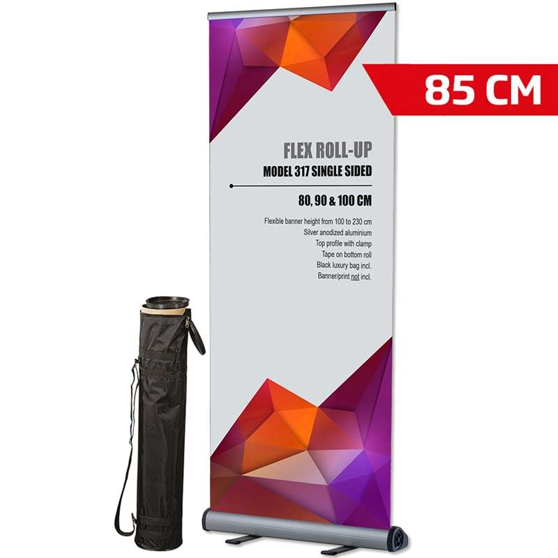 Flex Roll-up Kassette Enkeltsidet 85 100-230 Cm Inkl Taske