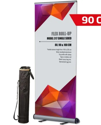 Flex Roll-up Enkeltsidet 90x230 Cm Alu Med Banner Og Print