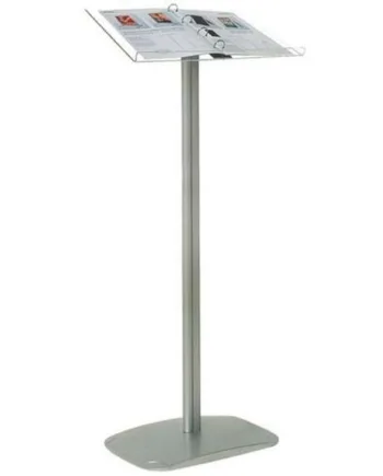 Flick Menu Stander Horisontal A4 Bladrestativ 21x29   Cm Sølv