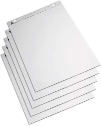 Flipover   Flipchart Blokke 59x80cm Hvid  Blokke   50 Ark   Pakke     Blokke