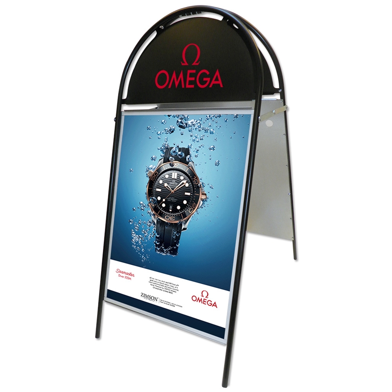 Gotik Budget Gadeskilt Med Logoplade 50 70 Cm Sort